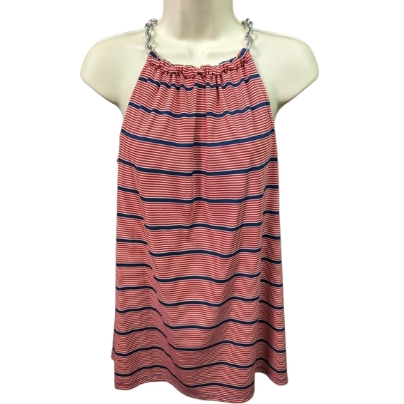 Michael Michael Kors Chain Neck Halter Top Sz M - Picture 1 of 10